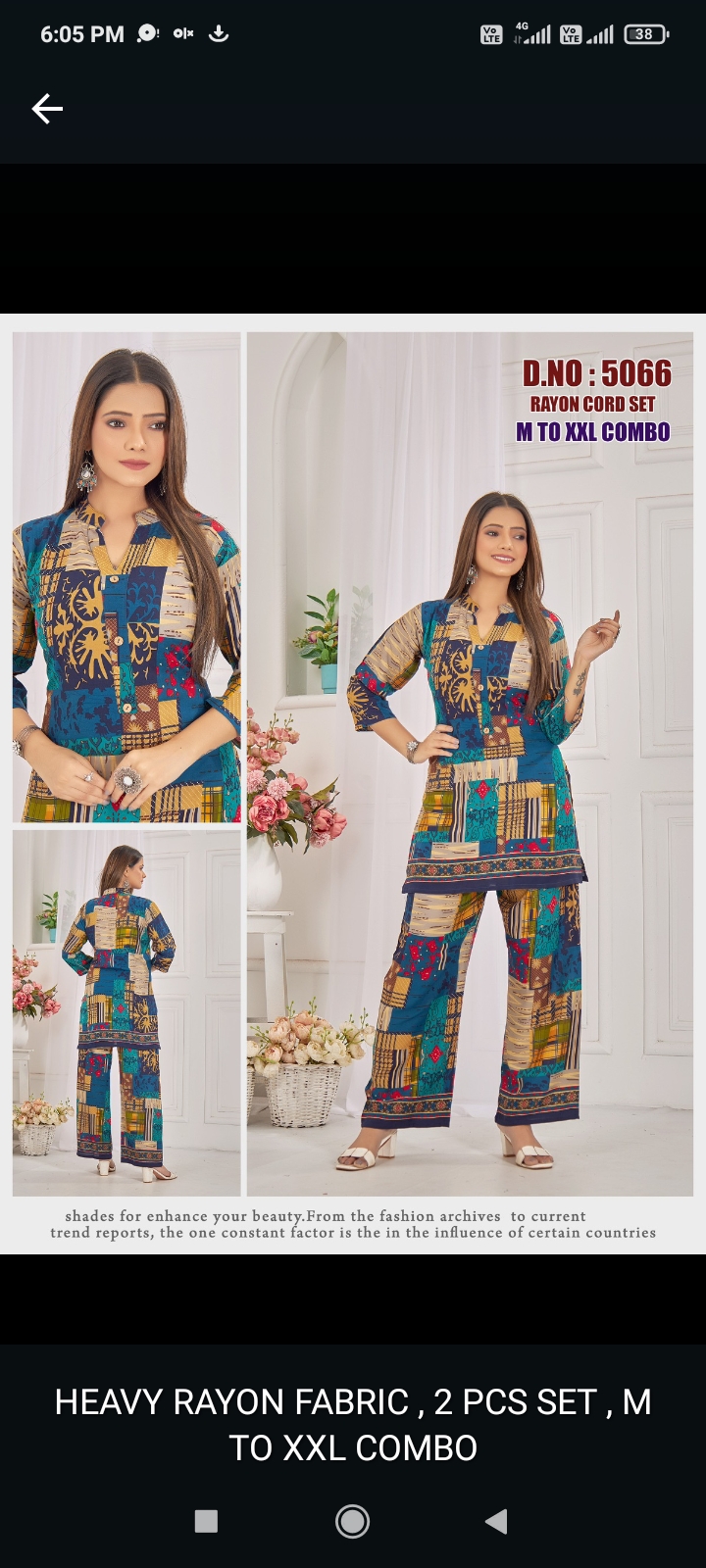 Rayon cord set 5063 Atpabu a - Image 5