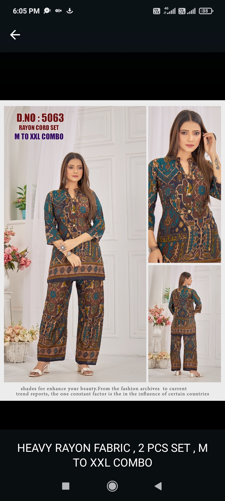 Rayon cord set 5063 Atpabu a - Image 2